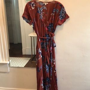 Billabong Floral Maxi Wrap Dress